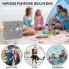 imageBluboon Waterproof Beach Tote Pool Bags for Women Ladies Extra Large Carry On Bag With Wet Compartment for Weekender TravelBlack White Fine Stripes
