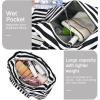 imageBluboon Waterproof Beach Tote Pool Bags for Women Ladies Extra Large Carry On Bag With Wet Compartment for Weekender TravelBlack White Stripesq