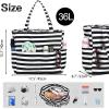 imageBluboon Waterproof Beach Tote Pool Bags for Women Ladies Extra Large Carry On Bag With Wet Compartment for Weekender TravelBlack White Stripesq