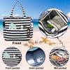 imageBluboon Waterproof Beach Tote Pool Bags for Women Ladies Extra Large Carry On Bag With Wet Compartment for Weekender TravelBlack White Stripesq