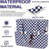 imageBluboon Waterproof Beach Tote Pool Bags for Women Ladies Extra Large Carry On Bag With Wet Compartment for Weekender TravelDark Blue White Checkered
