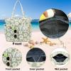 imageBluboon Waterproof Beach Tote Pool Bags for Women Ladies Extra Large Carry On Bag With Wet Compartment for Weekender TravelFlower 157 Green Gray
