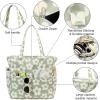 imageBluboon Waterproof Beach Tote Pool Bags for Women Ladies Extra Large Carry On Bag With Wet Compartment for Weekender TravelFlower 157 Green Gray