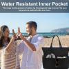 imageBluboon Waterproof Beach Tote Pool Bags for Women Ladies Extra Large Carry On Bag With Wet Compartment for Weekender TravelMblack