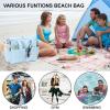 imageBluboon Waterproof Beach Tote Pool Bags for Women Ladies Extra Large Carry On Bag With Wet Compartment for Weekender TravelNew Blue