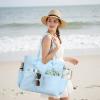 imageBluboon Waterproof Beach Tote Pool Bags for Women Ladies Extra Large Carry On Bag With Wet Compartment for Weekender TravelNew Blue