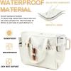 imageBluboon Waterproof Beach Tote Pool Bags for Women Ladies Extra Large Carry On Bag With Wet Compartment for Weekender TravelNew White
