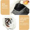 imageBluboon Waterproof Beach Tote Pool Bags for Women Ladies Extra Large Carry On Bag With Wet Compartment for Weekender TravelNew White