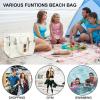 imageBluboon Waterproof Beach Tote Pool Bags for Women Ladies Extra Large Carry On Bag With Wet Compartment for Weekender TravelNew White