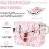 imageBluboon Waterproof Beach Tote Pool Bags for Women Ladies Extra Large Carry On Bag With Wet Compartment for Weekender TravelPink White Stripesbow