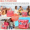 imageBluboon Waterproof Beach Tote Pool Bags for Women Ladies Extra Large Carry On Bag With Wet Compartment for Weekender TravelRose Pink Stripe