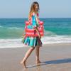 imageBluboon Waterproof Beach Tote Pool Bags for Women Ladies Extra Large Carry On Bag With Wet Compartment for Weekender TravelRose Pink Stripe