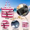 imageBluboon Waterproof Beach Tote Pool Bags for Women Ladies Extra Large Carry On Bag With Wet Compartment for Weekender TravelRosepink Stripes