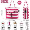 imageBluboon Waterproof Beach Tote Pool Bags for Women Ladies Extra Large Carry On Bag With Wet Compartment for Weekender TravelRosepink Stripes