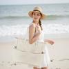 imageBluboon Waterproof Beach Tote Pool Bags for Women Ladies Extra Large Carry On Bag With Wet Compartment for Weekender TravelS Khaki Stripes