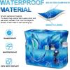 imageBluboon Waterproof Beach Tote Pool Bags for Women Ladies Extra Large Carry On Bag With Wet Compartment for Weekender TravelSea Turtle Blue
