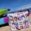 imageBluboon Waterproof Beach Tote Pool Bags for Women Ladies Extra Large Carry On Bag With Wet Compartment for Weekender TravelSlipper