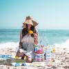 imageBluboon Waterproof Beach Tote Pool Bags for Women Ladies Extra Large Carry On Bag With Wet Compartment for Weekender TravelSlipper