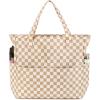 imageBluboon Waterproof Beach Tote Pool Bags for Women Ladies Extra Large Carry On Bag With Wet Compartment for Weekender TravelA Checked Brown White