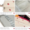image:imageBluboon Big Capacity Pencil Case Pencil Pouch Pen Case School Supplies Cute Pencil Box Pencil Bag for Teen Girls Boys Women Man Brown White CheckedA Strawberry Beige