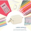 image:imageBluboon Big Capacity Pencil Case Pencil Pouch Pen Case School Supplies Cute Pencil Box Pencil Bag for Teen Girls Boys Women Man Brown White CheckedBeige A
