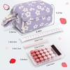 image:imageBluboon Big Capacity Pencil Case Pencil Pouch Pen Case School Supplies Cute Pencil Box Pencil Bag for Teen Girls Boys Women Man Brown White CheckedBeige Flower Purple