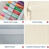 image:imageBluboon Big Capacity Pencil Case Pencil Pouch Pen Case School Supplies Cute Pencil Box Pencil Bag for Teen Girls Boys Women Man Brown White CheckedBeige A