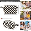 image:imageBluboon Big Capacity Pencil Case Pencil Pouch Pen Case School Supplies Cute Pencil Box Pencil Bag for Teen Girls Boys Women Man Brown White CheckedBlack White Checked