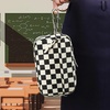 image:imageBluboon Big Capacity Pencil Case Pencil Pouch Pen Case School Supplies Cute Pencil Box Pencil Bag for Teen Girls Boys Women Man Brown White CheckedBlack White Checked