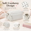 image:imageBluboon Big Capacity Pencil Case Pencil Pouch Pen Case School Supplies Cute Pencil Box Pencil Bag for Teen Girls Boys Women Man Brown White CheckedBlack dots  White