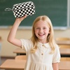 image:imageBluboon Big Capacity Pencil Case Pencil Pouch Pen Case School Supplies Cute Pencil Box Pencil Bag for Teen Girls Boys Women Man Brown White CheckedBlack White Checked