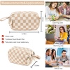 image:imageBluboon Big Capacity Pencil Case Pencil Pouch Pen Case School Supplies Cute Pencil Box Pencil Bag for Teen Girls Boys Women Man Brown White CheckedBrown White Checked