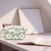 image:imageBluboon Big Capacity Pencil Case Pencil Pouch Pen Case School Supplies Cute Pencil Box Pencil Bag for Teen Girls Boys Women Man Brown White CheckedFlower Green