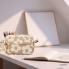 image:imageBluboon Big Capacity Pencil Case Pencil Pouch Pen Case School Supplies Cute Pencil Box Pencil Bag for Teen Girls Boys Women Man Brown White CheckedFlower Brown