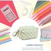 image:imageBluboon Big Capacity Pencil Case Pencil Pouch Pen Case School Supplies Cute Pencil Box Pencil Bag for Teen Girls Boys Women Man Brown White CheckedGreen White Checkered