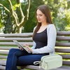 image:imageBluboon Big Capacity Pencil Case Pencil Pouch Pen Case School Supplies Cute Pencil Box Pencil Bag for Teen Girls Boys Women Man Brown White CheckedGreen White Stripes
