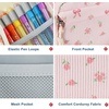 image:imageBluboon Big Capacity Pencil Case Pencil Pouch Pen Case School Supplies Cute Pencil Box Pencil Bag for Teen Girls Boys Women Man Brown White CheckedPink bow flower 212Pink