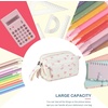 image:imageBluboon Big Capacity Pencil Case Pencil Pouch Pen Case School Supplies Cute Pencil Box Pencil Bag for Teen Girls Boys Women Man Brown White CheckedPink bow 6