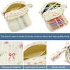 image:imageBluboon Big Capacity Pencil Case Pencil Pouch Pen Case School Supplies Cute Pencil Box Pencil Bag for Teen Girls Boys Women Man Brown White CheckedPink bow flower 212Beige
