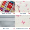 image:imageBluboon Big Capacity Pencil Case Pencil Pouch Pen Case School Supplies Cute Pencil Box Pencil Bag for Teen Girls Boys Women Man Brown White CheckedPink bow 6