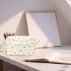 image:imageBluboon Big Capacity Pencil Case Pencil Pouch Pen Case School Supplies Cute Pencil Box Pencil Bag for Teen Girls Boys Women Man Brown White CheckedPink bow flower 212Beige