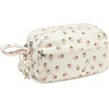 image:imageBluboon Big Capacity Pencil Case Pencil Pouch Pen Case School Supplies Cute Pencil Box Pencil Bag for Teen Girls Boys Women Man Brown White CheckedStrawberry Pink white