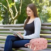 image:imageBluboon Big Capacity Pencil Case Pencil Pouch Pen Case School Supplies Cute Pencil Box Pencil Bag for Teen Girls Boys Women Man Brown White CheckedStrawberry Pink2