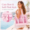 image:imageBluboon Clear Pool Tote Bag Women Beach Bags with Laundry Bag Phone Pouch Cute Bow Tote Fit 40oz Tumbler for Cruise VacationPink Jelly