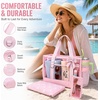 image:imageBluboon Clear Pool Tote Bag Women Beach Bags with Laundry Bag Phone Pouch Cute Bow Tote Fit 40oz Tumbler for Cruise VacationPink Jelly