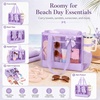 image:imageBluboon Clear Pool Tote Bag Women Beach Bags with Laundry Bag Phone Pouch Cute Bow Tote Fit 40oz Tumbler for Cruise VacationPurple