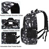 image:imageBluboon Cute Backpack for Girls Kawaii School Backpack with Bowknot amp Pom WideOpen Design Lightweight Kids Backpack with Compartments Aesthetic Bookbag for Elementary Middle SchoolGrey Graffiti