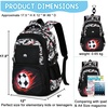 image:imageBluboon Cute Backpack for Girls Kawaii School Backpack with Bowknot amp Pom WideOpen Design Lightweight Kids Backpack with Compartments Aesthetic Bookbag for Elementary Middle SchoolBlack White and Red Graffiti