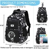 image:imageBluboon Cute Backpack for Girls Kawaii School Backpack with Bowknot amp Pom WideOpen Design Lightweight Kids Backpack with Compartments Aesthetic Bookbag for Elementary Middle SchoolGrey Graffiti