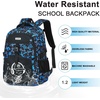 image:imageBluboon Cute Backpack for Girls Kawaii School Backpack with Bowknot amp Pom WideOpen Design Lightweight Kids Backpack with Compartments Aesthetic Bookbag for Elementary Middle SchoolBlue Graffiti